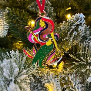 Rose gold Starbucks mermaid ornament